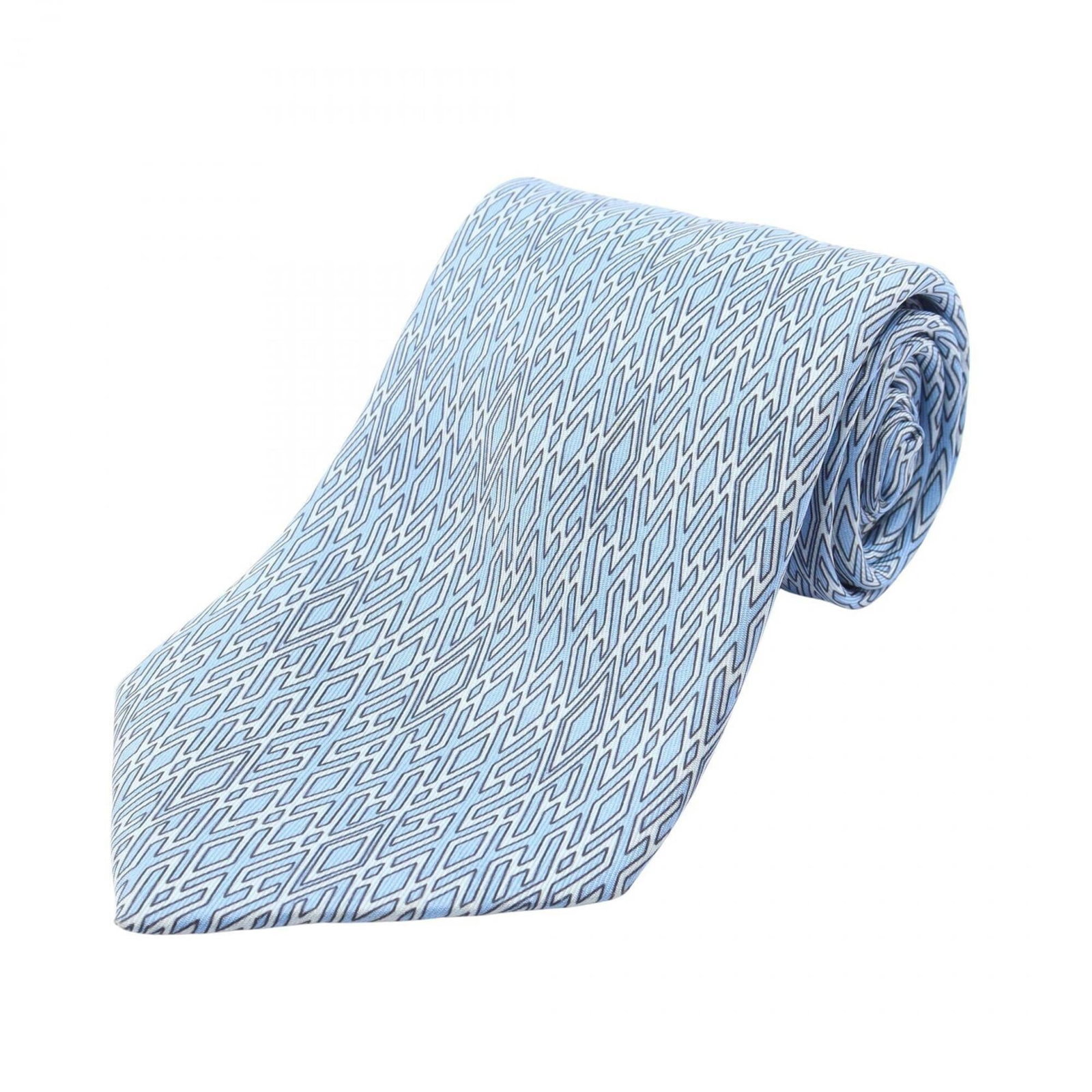 Hermes Silk Cravat: Hermes Silk Cravat Silk cravat from Hermes, measuring 156cm in length, made from high-quality material. The item's blue color and elegant design make it a stylish accessory for formal occasions. This 