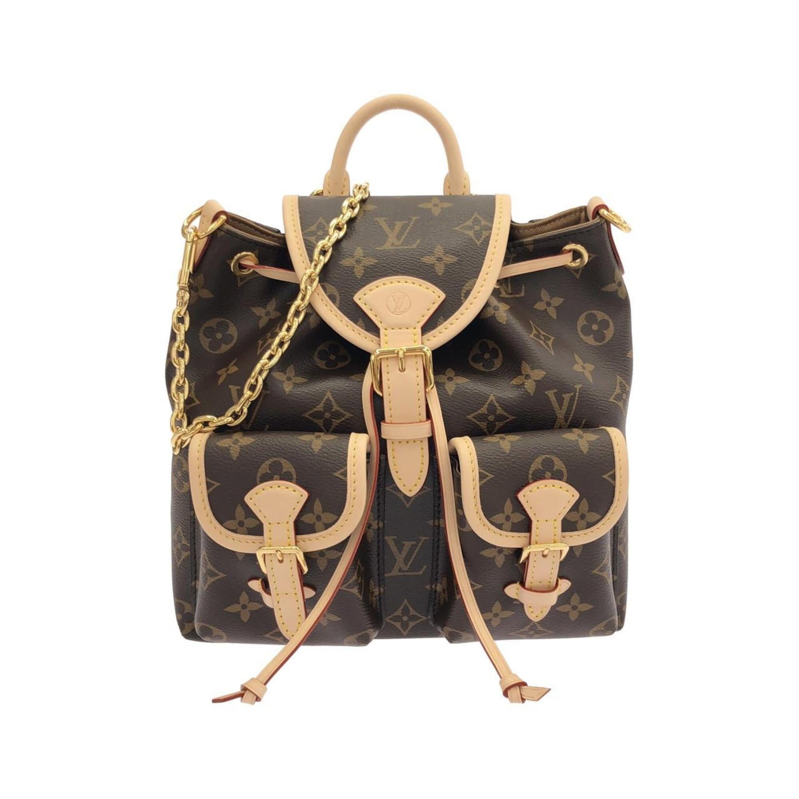 Louis Vuitton Backpack Monogram: Louis Vuitton Backpack Monogram Marron Monogram Louis Vuitton Backpack - A timeless and stylish accessory featuring the iconic monogram pattern, gold hardware accents, and a spacious interior. Measuri