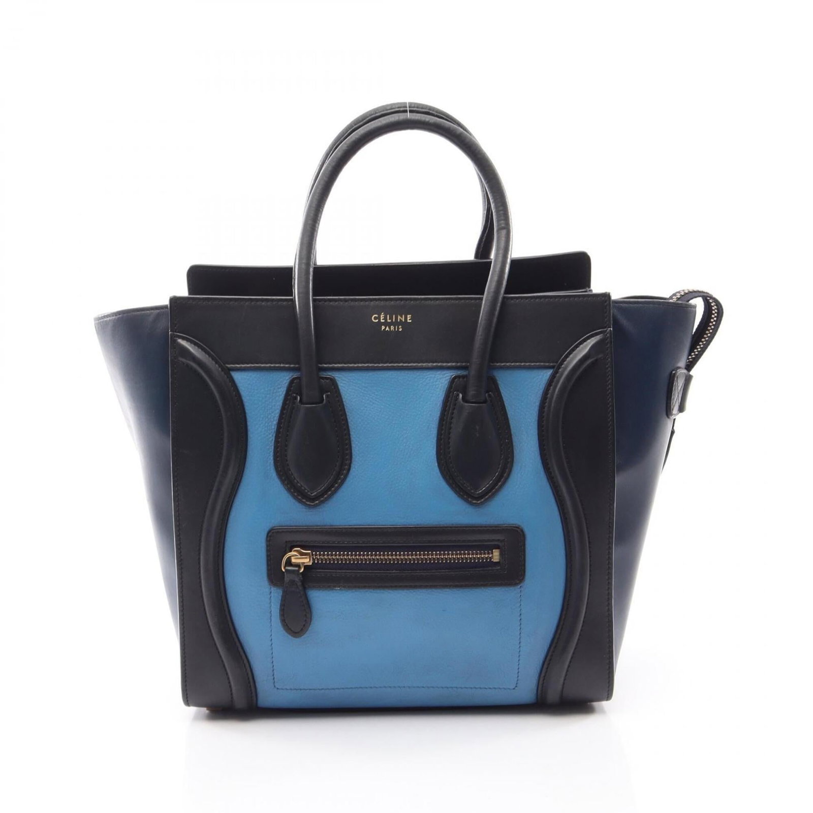 Handbag Celine Tote Leather: Handbag Celine Tote Leather Black, Blue, and Navy Celine Tote Leather Handbag. This leather handbag features a classic design with clean lines and a timeless silhouette. Made from high-quality