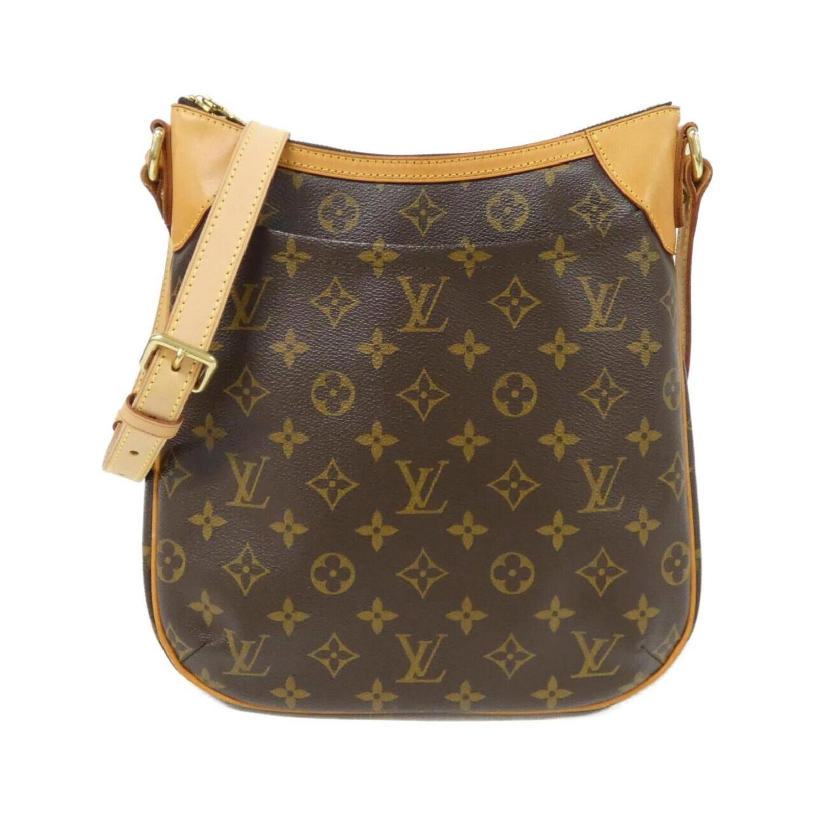 Louis Vuitton Shoulder Bag Coated Canvas: Louis Vuitton Shoulder Bag Coated Canvas Marron coated canvas shoulder bag with gold hardware, featuring a classic design from Louis Vuitton. Measuring 27cm x 26cm x 5cm, this stylish accessory is per