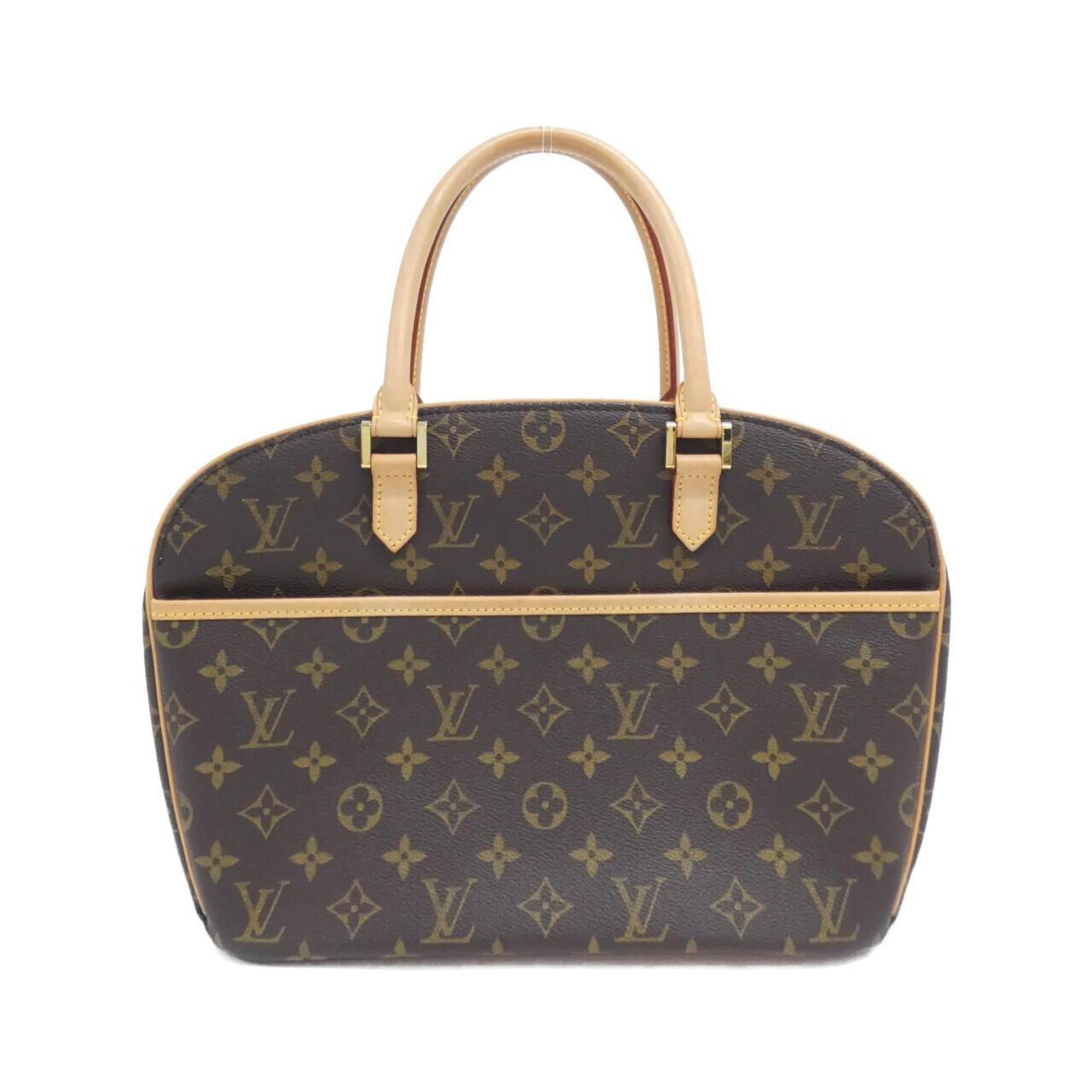 Handbag Coated Canvas by Louis Vuitton: Handbag Coated Canvas by Louis Vuitton Coated canvas construction provides durability and style to this Louis Vuitton handbag, while the gold hardware adds a touch of luxury. Measuring 25cm x 29cm x