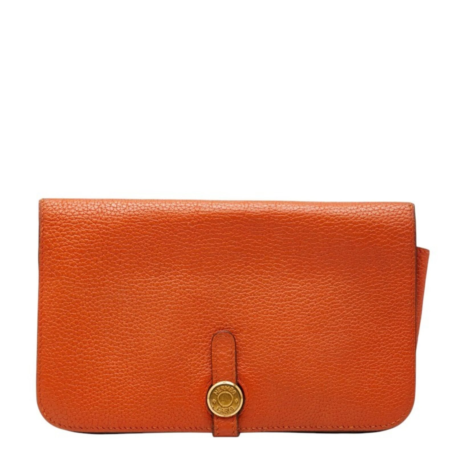 Hermes Long Wallet (Bi-Fold) Taurillon Clemence Leather: Hermes Long Wallet (Bi-Fold) Taurillon Clemence Leather Item Specifics: Brand: Hermes Type: Long wallet (bi-fold) Gender: Women Material: Taurillon clemence leather Color: Orange Size (HxWxD): 12cm x 
