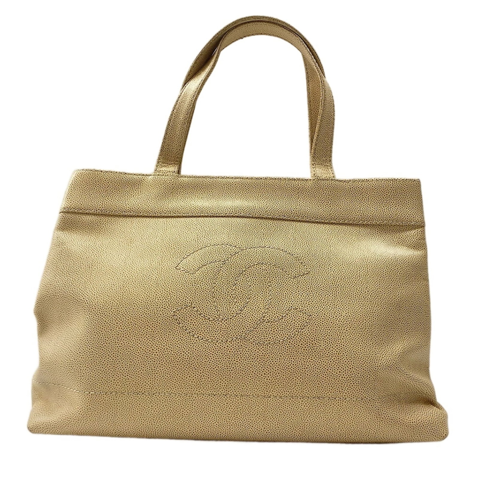 Tote bag by Chanel: Tote bag by Chanel Tote bag by Chanel, featuring a classic beige color and elegant design. Measuring 29cm x 39cm x 10cm, it has a stylish handle drop of 18.00cm. This iconic tote is a timeless accesso