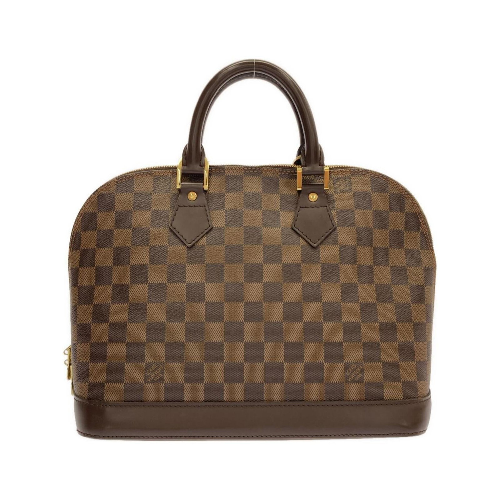 Handbag Coated Canvas by Louis Vuitton: Handbag Coated Canvas by Louis Vuitton Coated canvas construction provides durability and style. This Louis Vuitton handbag features ebene color and gold hardware, adding a touch of luxury to its desi