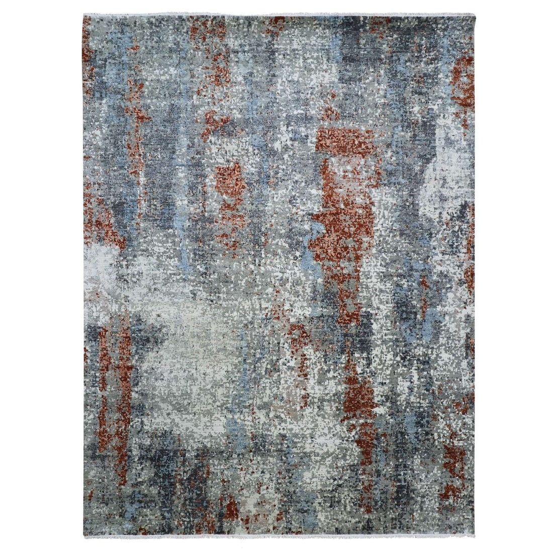 9'x11'9" Accessible Beige Hand Knotted Wool Abstract Design Oriental Rug: 9'x11'9" Accessible Beige Hand Knotted Wool Abstract Design Oriental Rug 9'0" x 11'9" Accessible Beige Hand Knotted Wool Abstract Design Oriental Rug. This stunning, hand-knotted wool abstract design