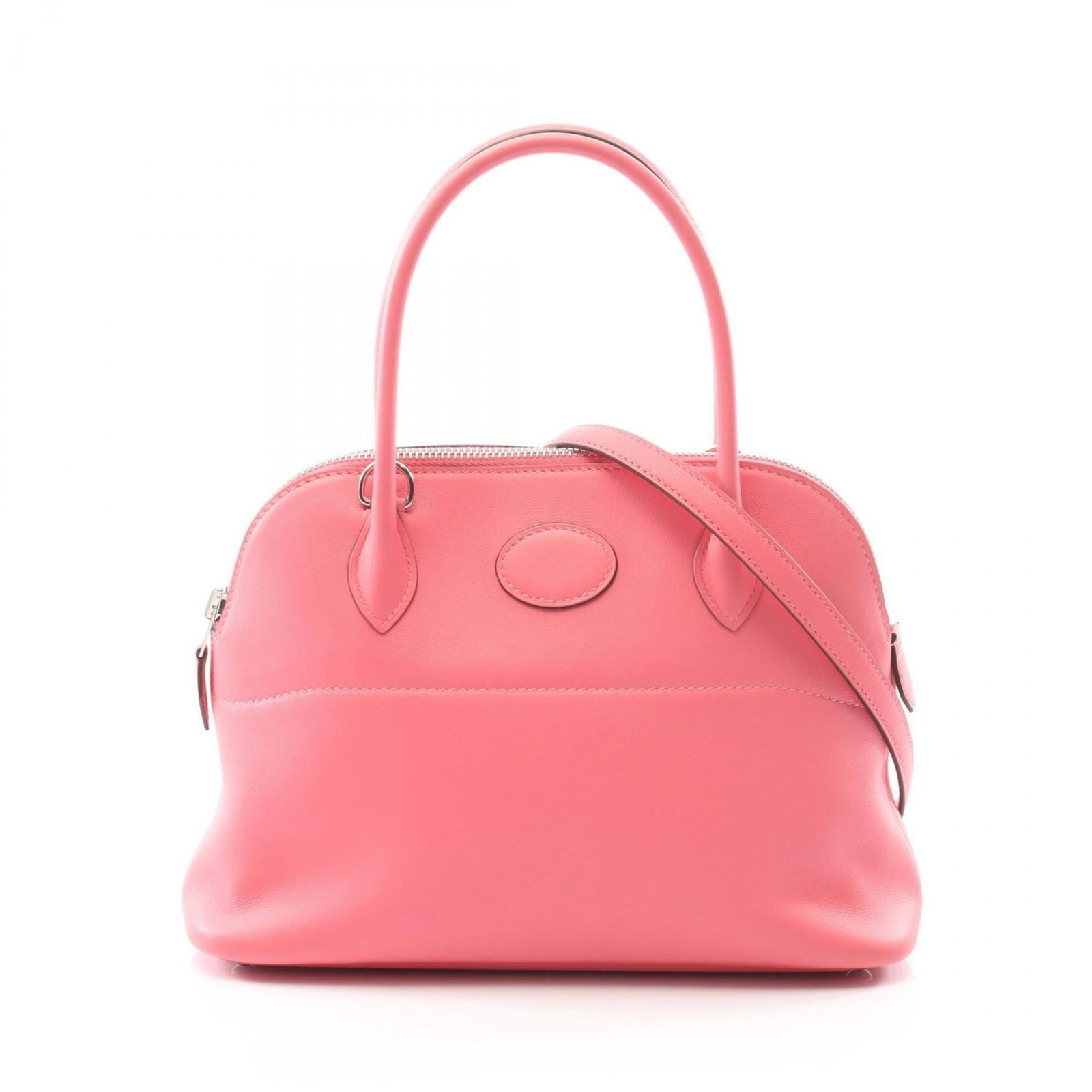 Swift leather handbag Hermes: Swift leather handbag Hermes Swift leather handbag from the Hermes Bolide line, featuring pink, Rose azalee color. This stylish bag measures 18.5cm x 26cm x 10cm and comes with a shoulder strap for