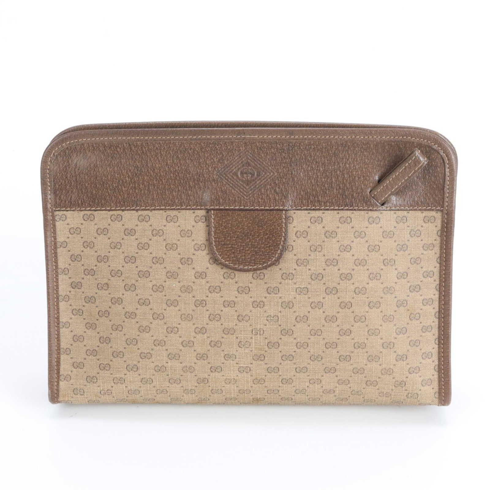 Gucci leather coated canvas micro pouch gg: Gucci leather coated canvas micro pouch gg Gucci's micro GG leather coated canvas pouch boasts a rich brown color and sleek design, making it a stylish accessory for everyday carry. The combination