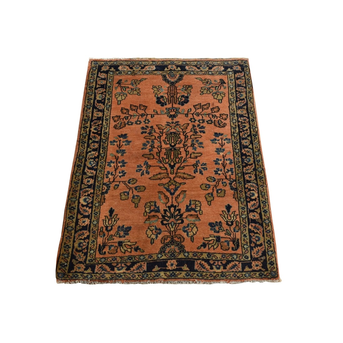 1'10"x2'8" Red Antique Zoroastrian Mohajaran Sarouk Mat Hand Knotted Rug: 1'10"x2'8" Red Antique Zoroastrian Mohajaran Sarouk Mat Hand Knotted Rug The Red Antique Zoroastrian Mohajaran Sarouk Mat Hand Knotted Rug boasts an intricate, flatweave design with a rich red field
