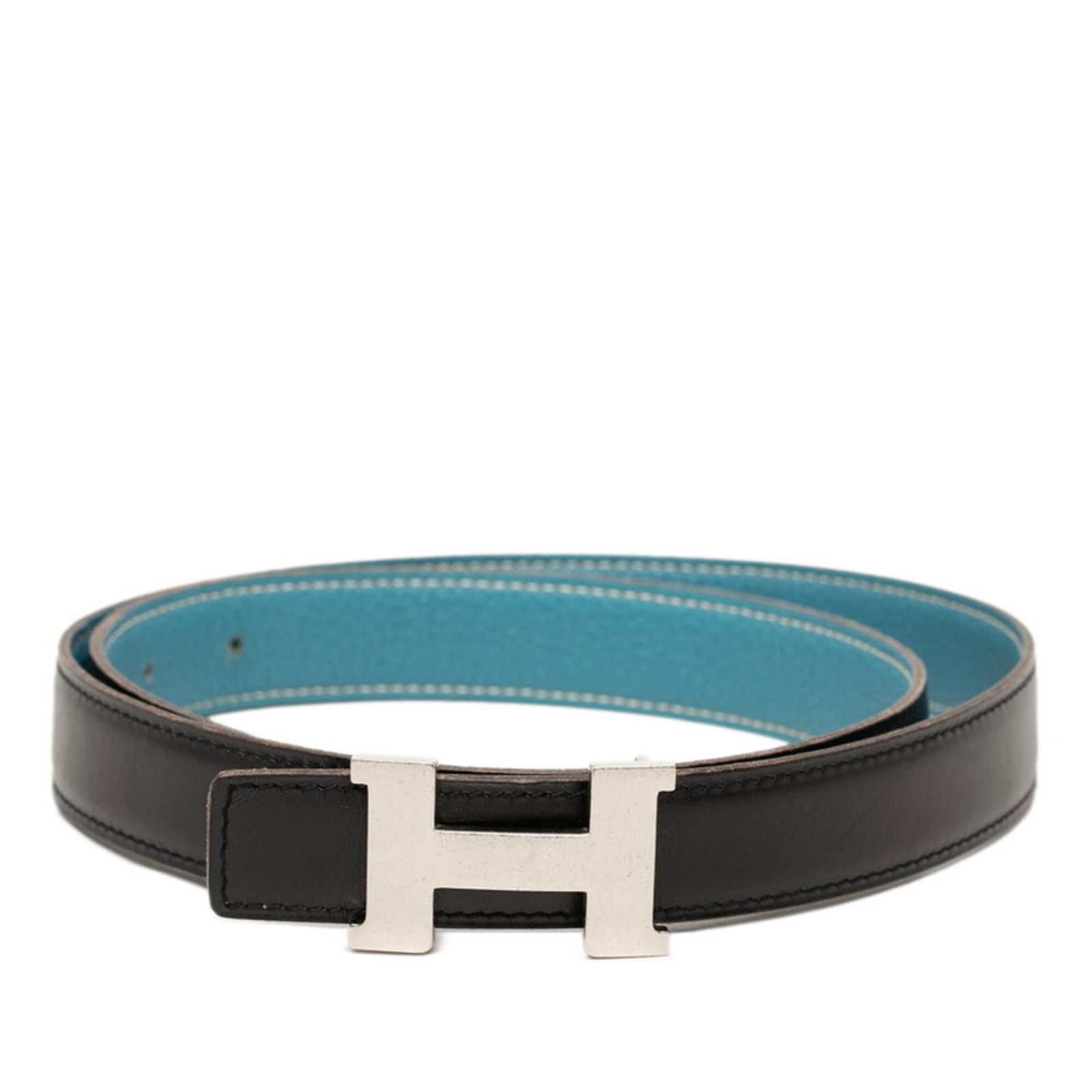 Hermes standard belt: Hermes standard belt Item Specifics: Brand: Hermes Type: Standard belt Gender: Women Material (Strap): Leather Color: Black, Blue Length: 94.5cm / 37.2'' Width: 2.5cm / 0.98'' Product Disclaimer: Me