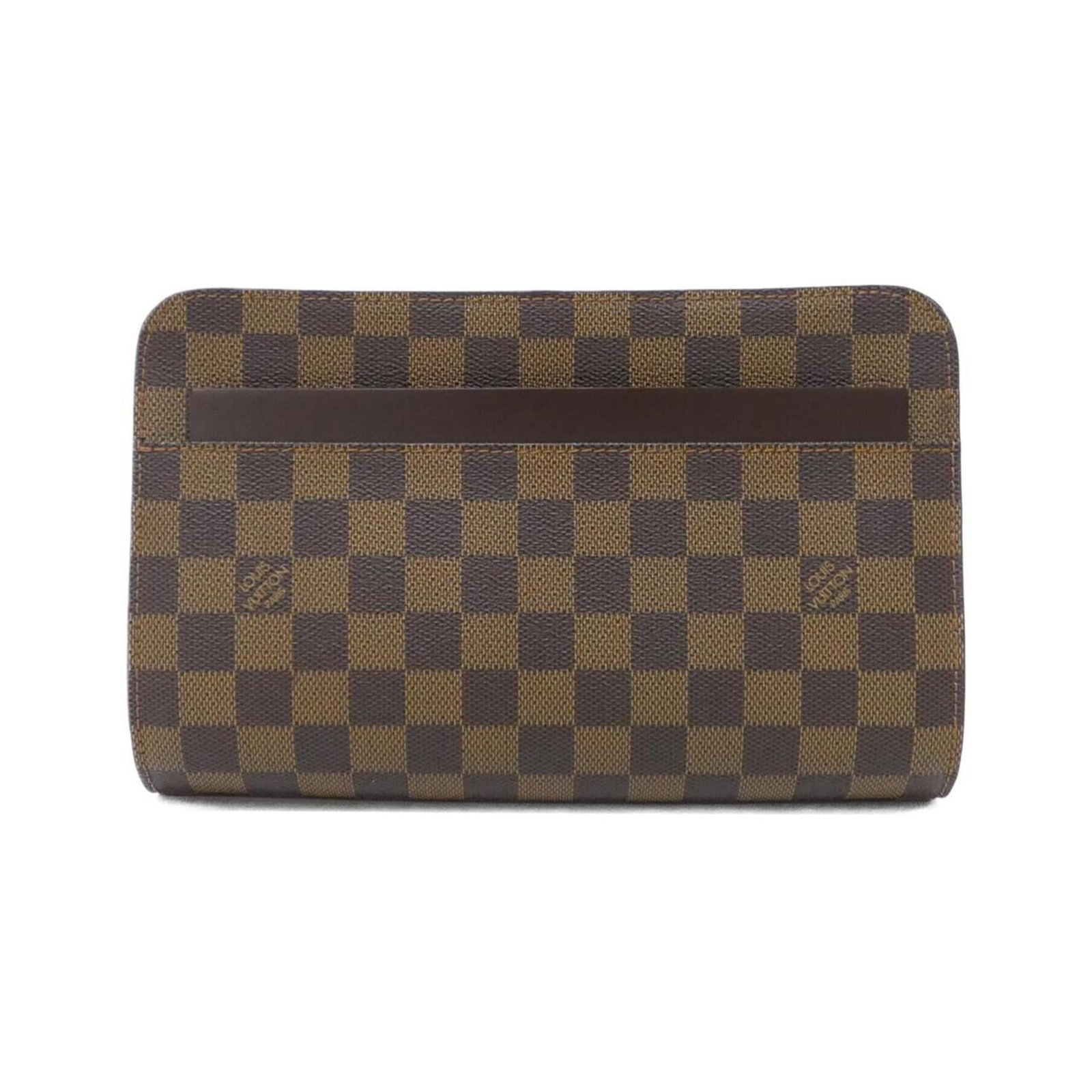 Canvas Coated Louis Vuitton Clutch Bag: Canvas Coated Louis Vuitton Clutch Bag Brown Coated Canvas Louis Vuitton Clutch Bag, 16cm x 25cm x 6cm. This canvas coated clutch bag features a classic design with a brown color and measures 6.29''