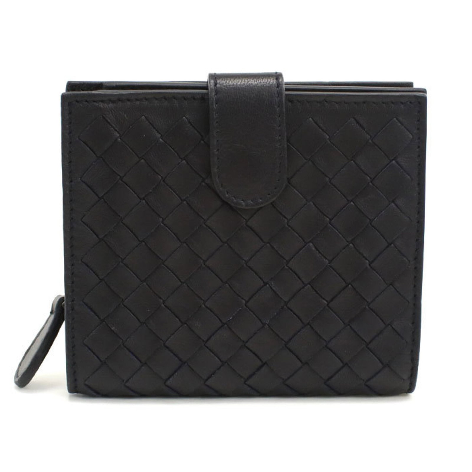 Bottega Veneta Wallet (Bi-Fold) Leather: Bottega Veneta Wallet (Bi-Fold) Leather Bottega Veneta's bi-fold wallet in black lambskin leather features clean lines and classic design, making it a timeless accessory for everyday use. The compact