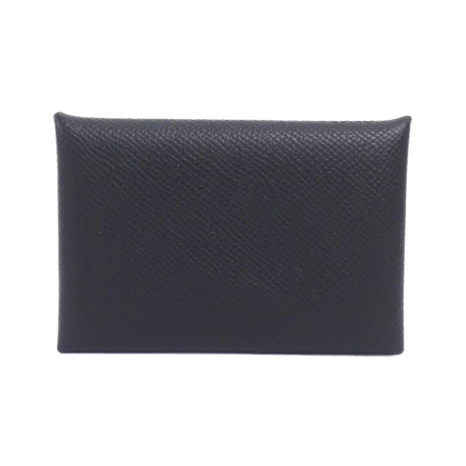 Hermes Card Case Epsom Leather: Hermes Card Case Epsom Leather Epsom leather craftsmanship meets timeless elegance in this sleek Hermes card case, featuring a sophisticated black finish and precise dimensions. The compact design mak