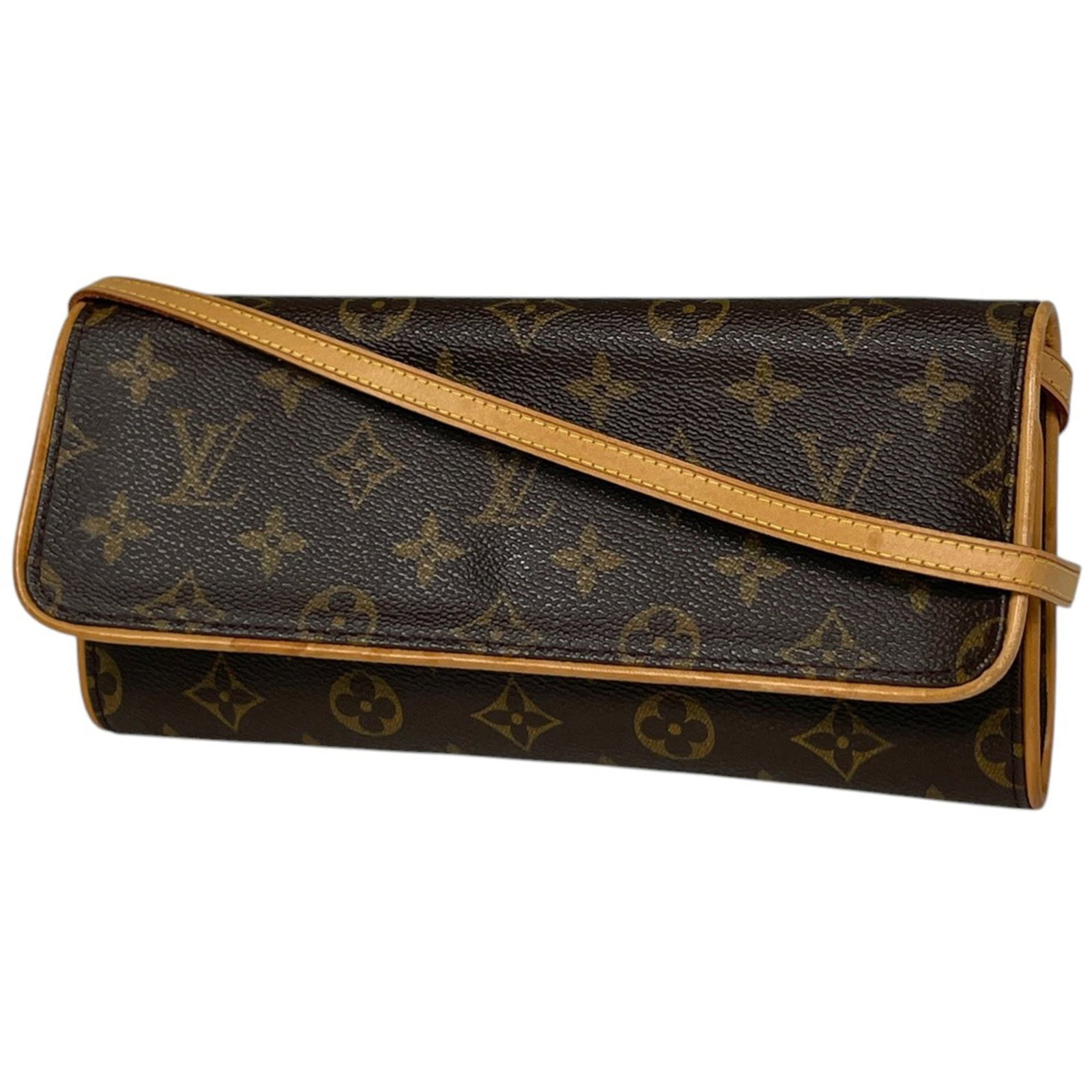 Clutch Bag Pochette Monogram Louis Vuitton Shoulder: Clutch Bag Pochette Monogram Louis Vuitton Shoulder Monogrammed brown Louis Vuitton pochette bag with shoulder strap, measuring 11cm x 24.5cm x 3.5cm. This stylish clutch features the iconic monogram 