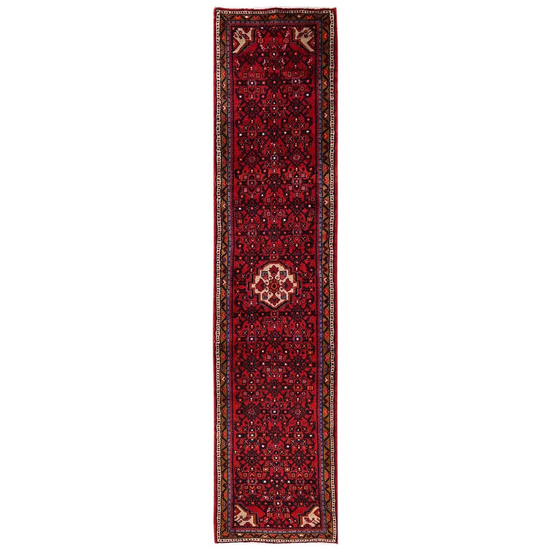 2'1"x10' Red Soft Wool New Zoroastrian Hand Knotted Runner Oriental Rug: 2'1"x10' Red Soft Wool New Zoroastrian Hand Knotted Runner Oriental Rug This stunning 2'1"x10' Red Soft Wool New Zoroastrian Hand Knotted Runner Oriental Rug boasts an all-over regional design,