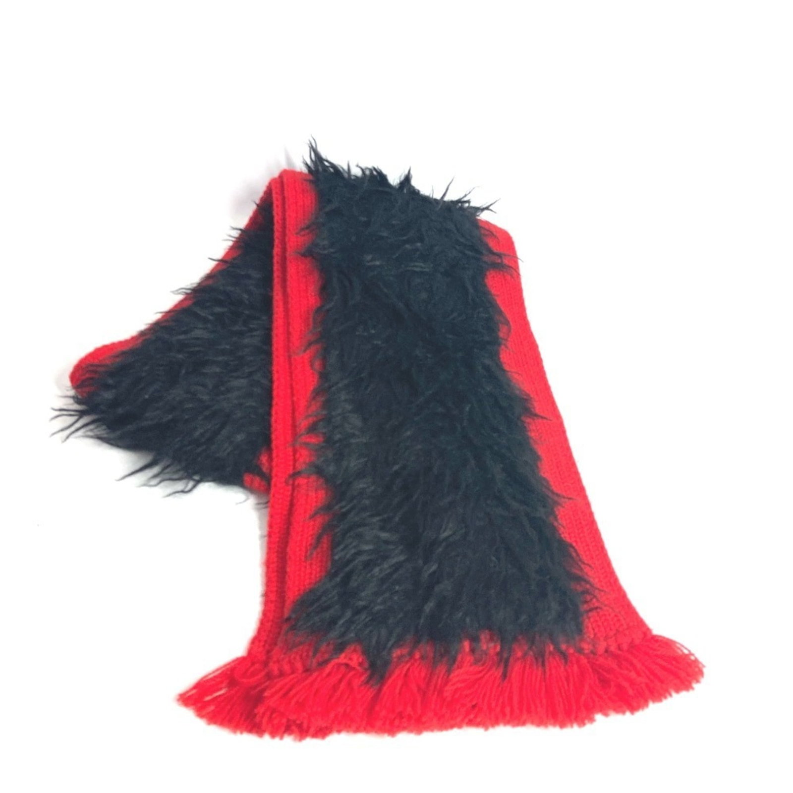 Cotton Wool Stole: Cotton Wool Stole The Prada Cotton Wool Stole features a unique blend of wool and cotton materials, showcasing a striking black color. Measuring 18cm x 1.7m in size, it offers a stylish and versatile 