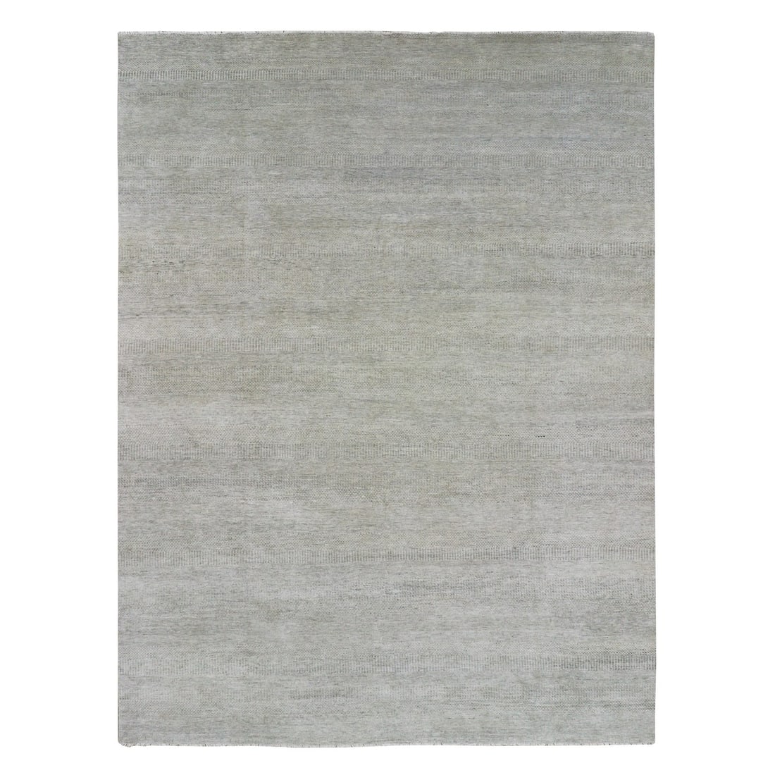11'10"x15'4" Templeton Gray Undyed Wool Hand Knotted Grass Oversized Rug (1 of 12)