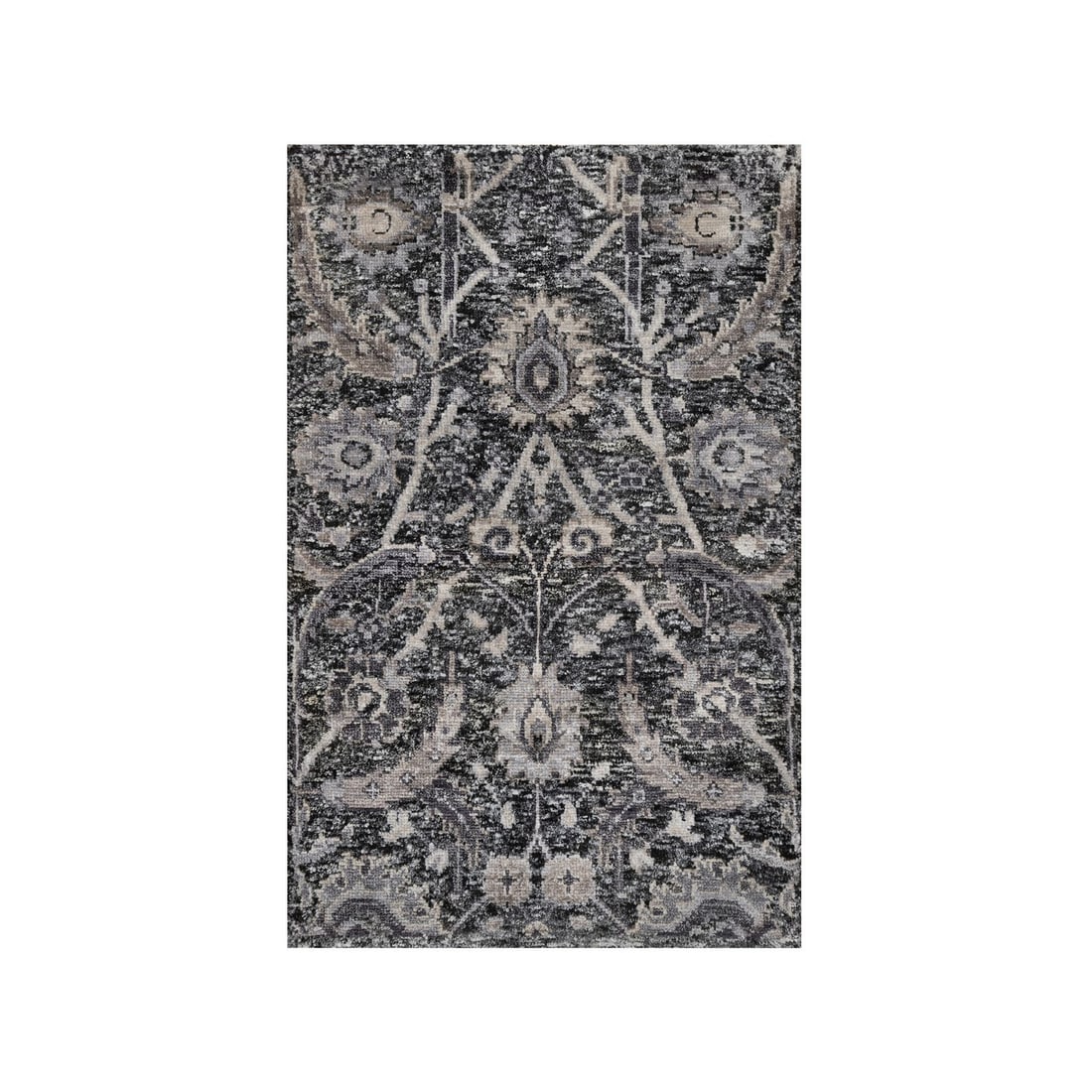 Wenge brown wool silk hand knotted sickle leaf mat oriental rug: Wenge brown wool silk hand knotted sickle leaf mat oriental rug 36 inches long, 23 inches wide, and made from 100% wool, this Wenge brown silk hand-knotted sickle leaf mat oriental rug boasts a rich,