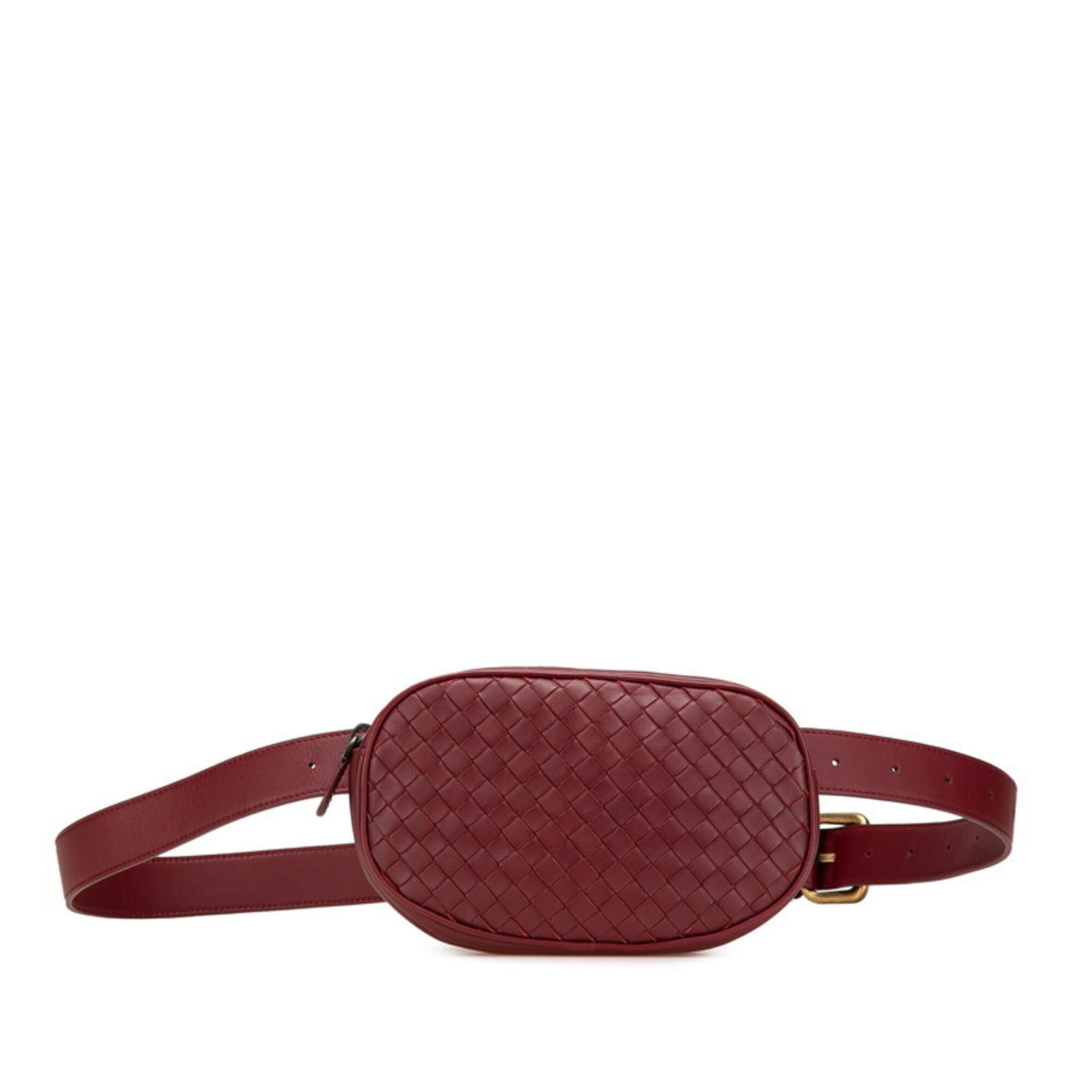 Veneta Leather Fanny Pack: Veneta Leather Fanny Pack Bordeaux, Red color, Wine - the elegant Veneta Leather Fanny Pack boasts a sophisticated Bordeaux and Red color, Wine combination that adds a touch of refinement to any