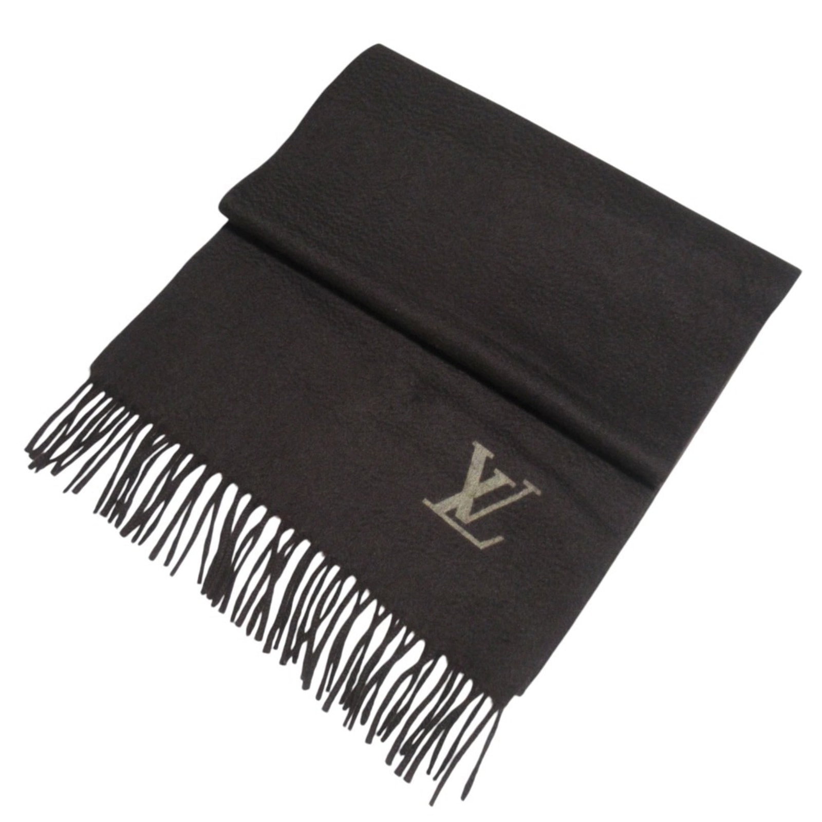 Cashmere shawl Louis Vuitton: Cashmere shawl Louis Vuitton Cashmere shawl from Louis Vuitton, featuring brown color and made from high-quality cashmere material. The shawl measures 35.5cm x 1.5m in size, providing a cozy and