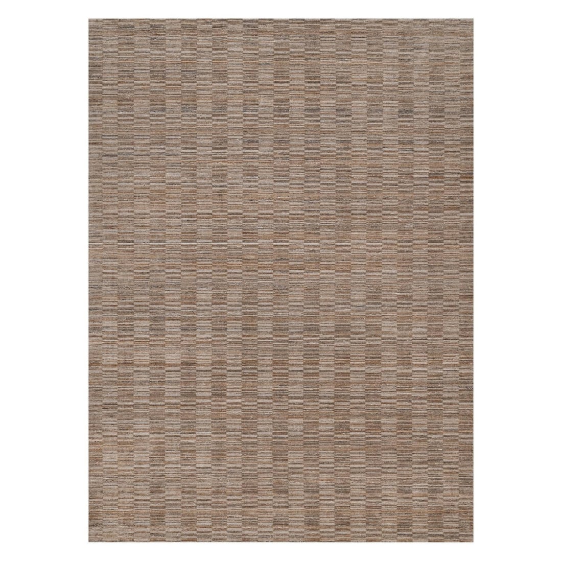 Modern Rug 10'2"x14' Brown Hand Loomed Grid Pattern Polyester XL Oriental: Modern Rug 10'2"x14' Brown Hand Loomed Grid Pattern Polyester XL Oriental Modern Hand Loomed Grid Pattern Brown Rug, 10'2"x14', Polyester Pile. This large, rectangular rug features a striking brown