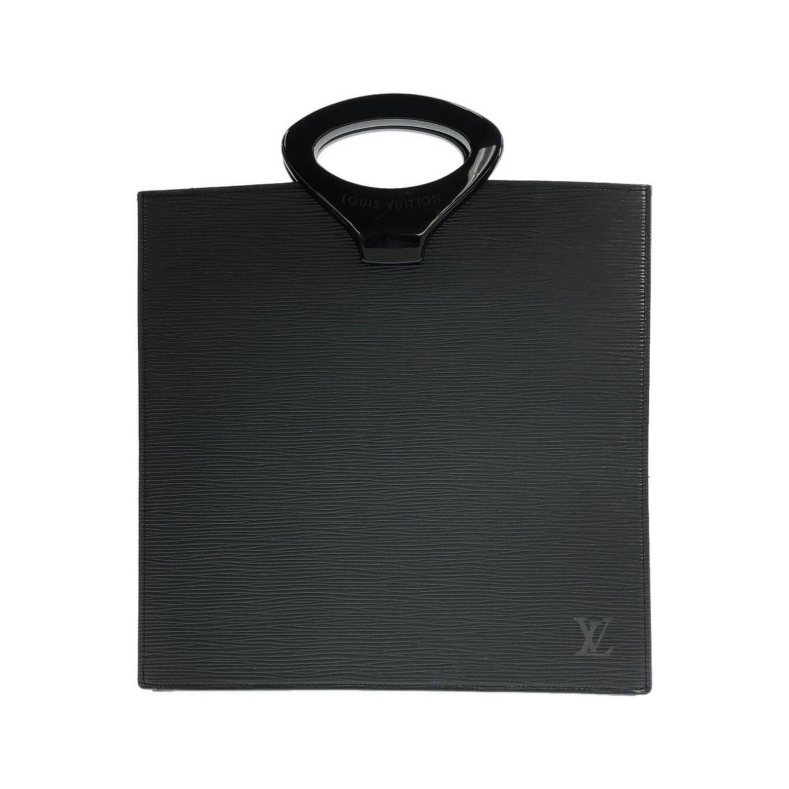Handbag leather from Louis Vuitton: Handbag leather from Louis Vuitton Black Louis Vuitton handbag made from high-quality calf leather, featuring a sleek and timeless design. The bag measures 27.5cm x 27.5cm x 7cm in size, making it the