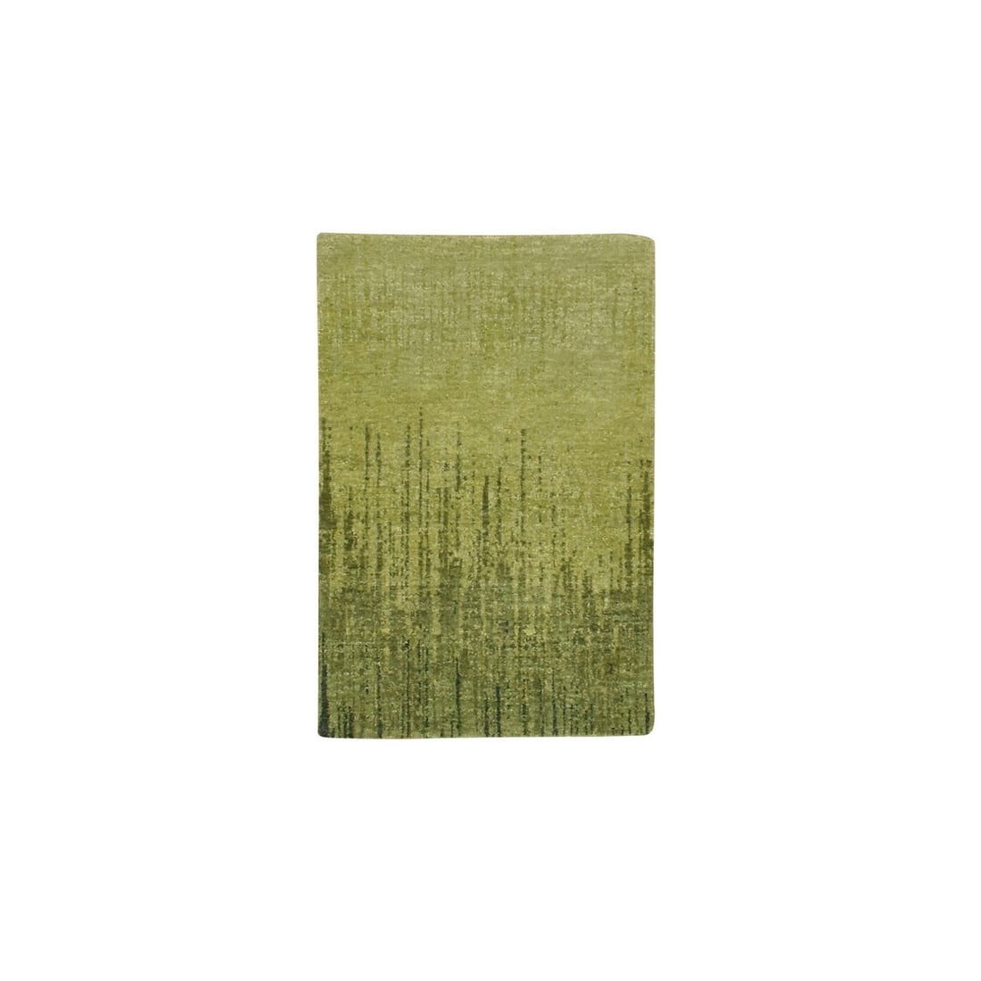 2'1"x3'2" Green Vertical Ombre Design Hand Knotted Soft Wool Mat Small Rug: 2'1"x3'2" Green Vertical Ombre Design Hand Knotted Soft Wool Mat Small Rug The Green Vertical Ombre Design Hand Knotted Soft Wool Mat is a unique and eye-catching addition to any room. With its