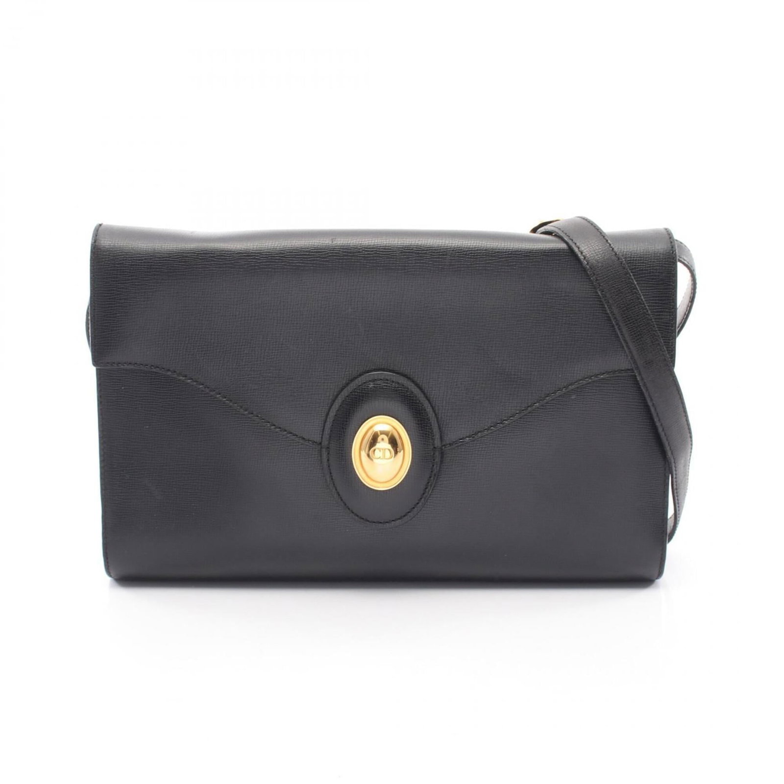Christian Dior Leather Shoulder Bag: Christian Dior Leather Shoulder Bag Christian Dior Leather Shoulder Bag, featuring high-quality black leather construction with precise measurements at 19cm x 28cm x 4.5cm. This stylish shoulder bag