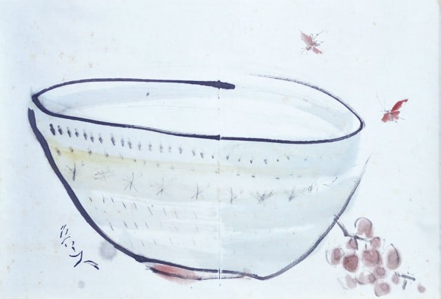 Kitaoji Rosanjin Woodblock Print Grapes Butterfly in Bowl Japanese Art: Kitaoji Rosanjin Woodblock Print Grapes Butterfly in Bowl Japanese Art Item Specifics: Artist: Kitaoji Rosanjin Subject: Grapes Butterfly Bowl Material: Washi Paper Style: Japanese Year Of