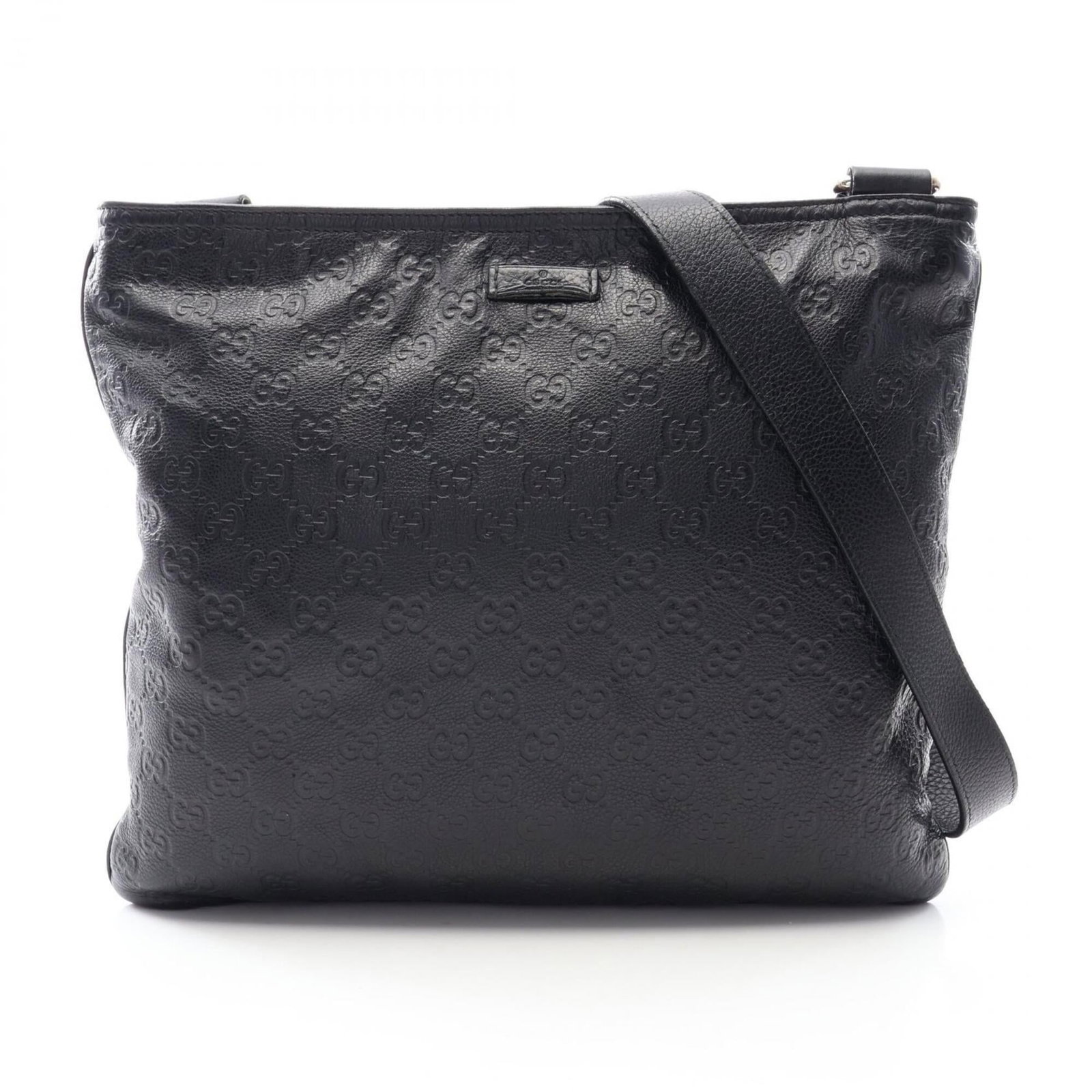 Gucci Handbag Shoulder Bag Leather: Gucci Handbag Shoulder Bag Leather This Gucci MPN 201446 shoulder bag features high-quality black leather construction and a sleek, compact design. Measuring 30cm x 34cm x 1cm, it offers a versatile