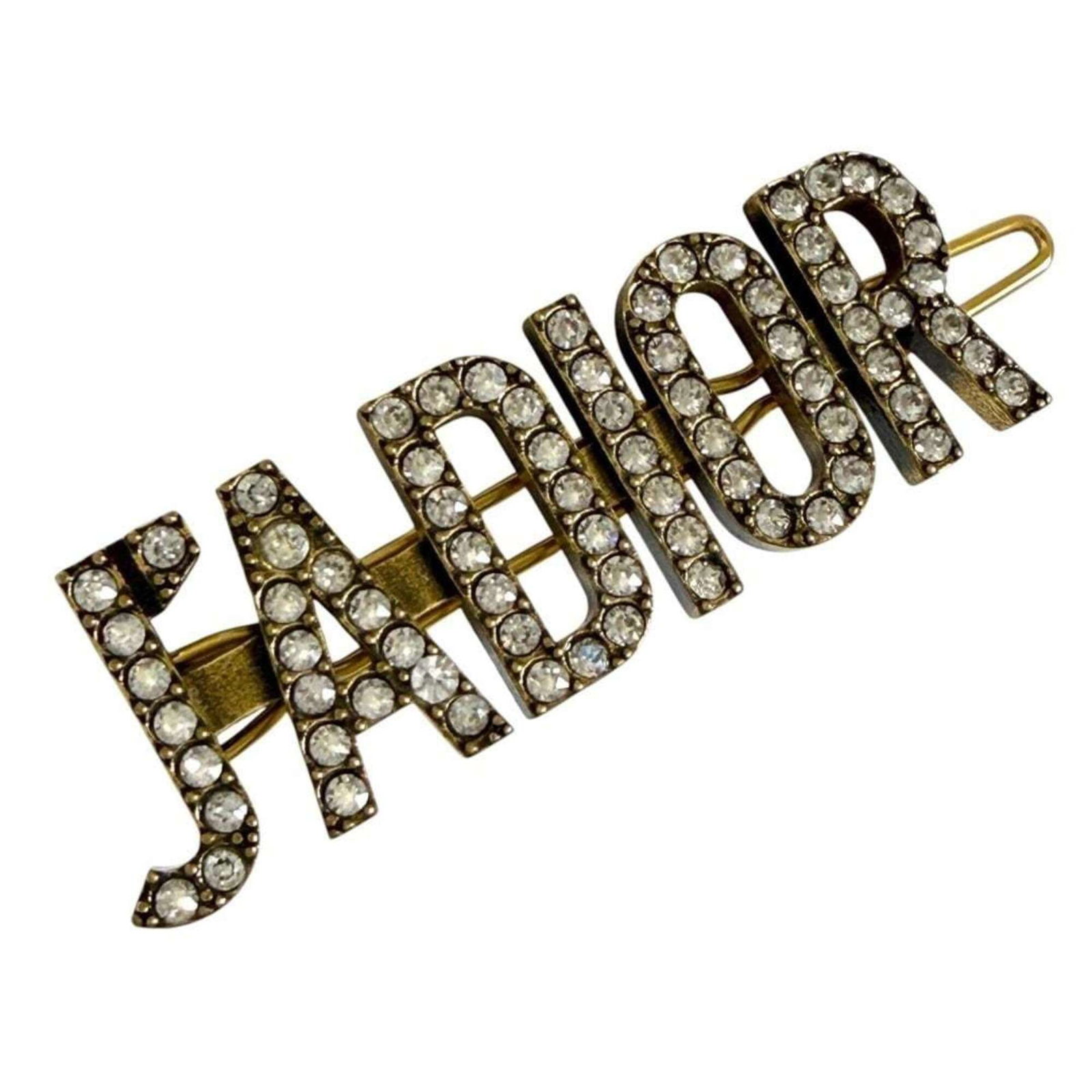 Christian Dior Hair Clip Metal: Christian Dior Hair Clip Metal Metal hair clip from Christian Dior, measuring 1.8cm x 6cm in size. This small metal hair accessory bears a signature and showcases the iconic brand's design. A