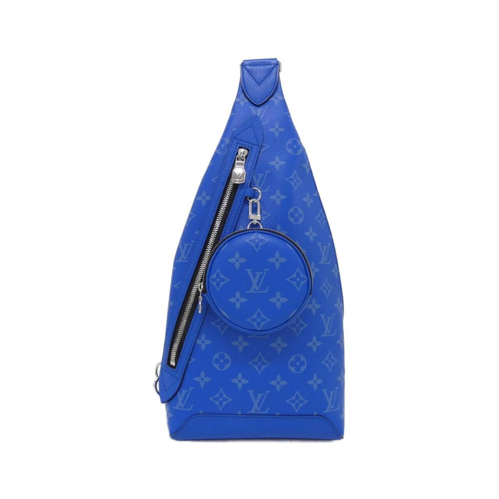 Louis Vuitton Shoulder Bag Coated Canvas Leather: Louis Vuitton Shoulder Bag Coated Canvas Leather Coated canvas and leather make up the durable exterior of this Louis Vuitton shoulder bag, while calfskin adds a touch of luxury. The blue color