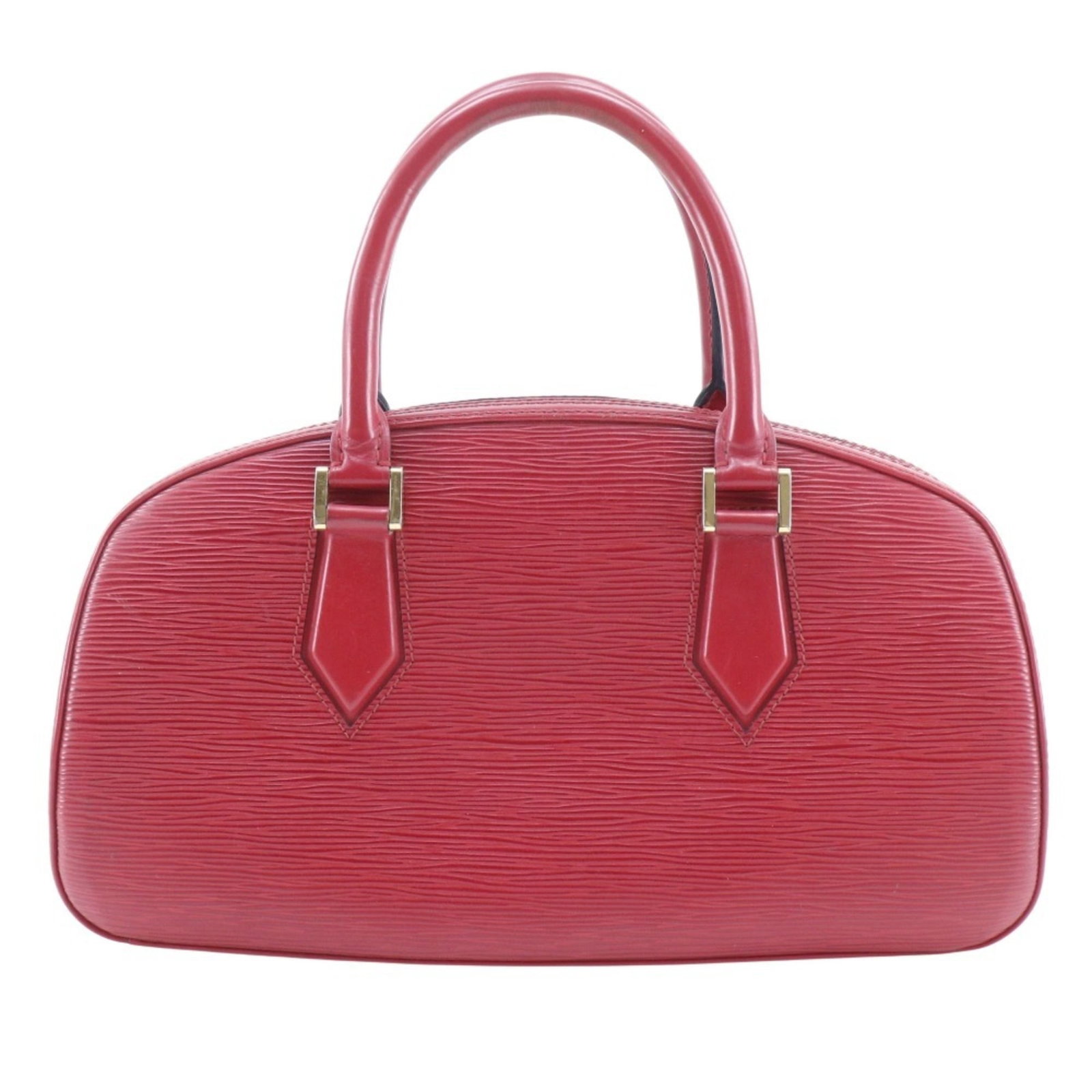Epi Leather Handbag Louis Vuitton: Epi Leather Handbag Louis Vuitton Castilian red Epi leather handbag from Louis Vuitton, featuring classic design and timeless style. Measuring 18cm x 32cm x 10cm, it boasts a sleek silhouette with