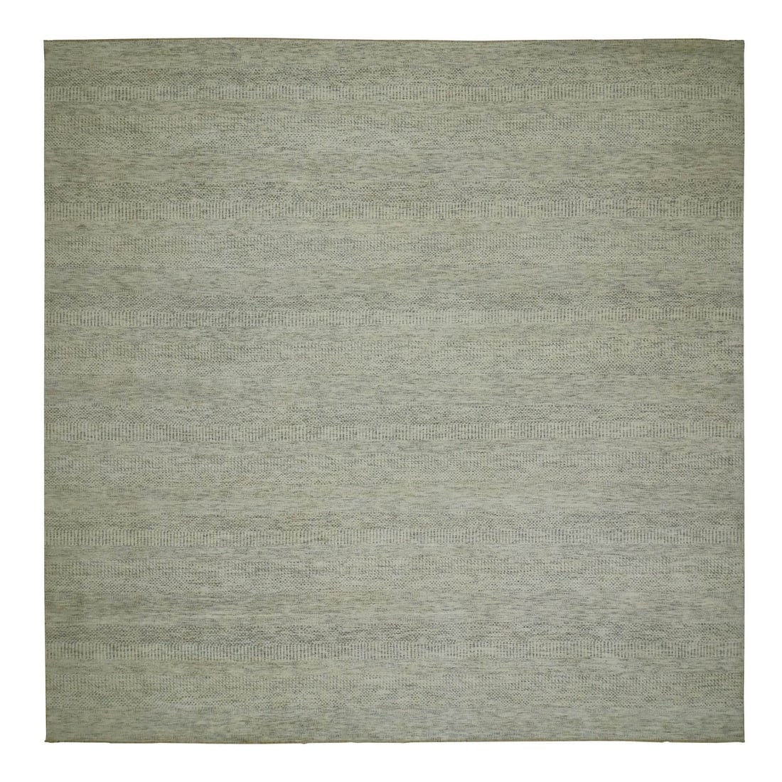 12'x12' Ivory Wool Modern Square Grass Design Hand Knotted Oriental Rug: 12'x12' Ivory Wool Modern Square Grass Design Hand Knotted Oriental Rug 12'x12' Ivory Wool Modern Square Grass Design Hand Knotted Oriental Rug boasts a striking ivory color and intricate