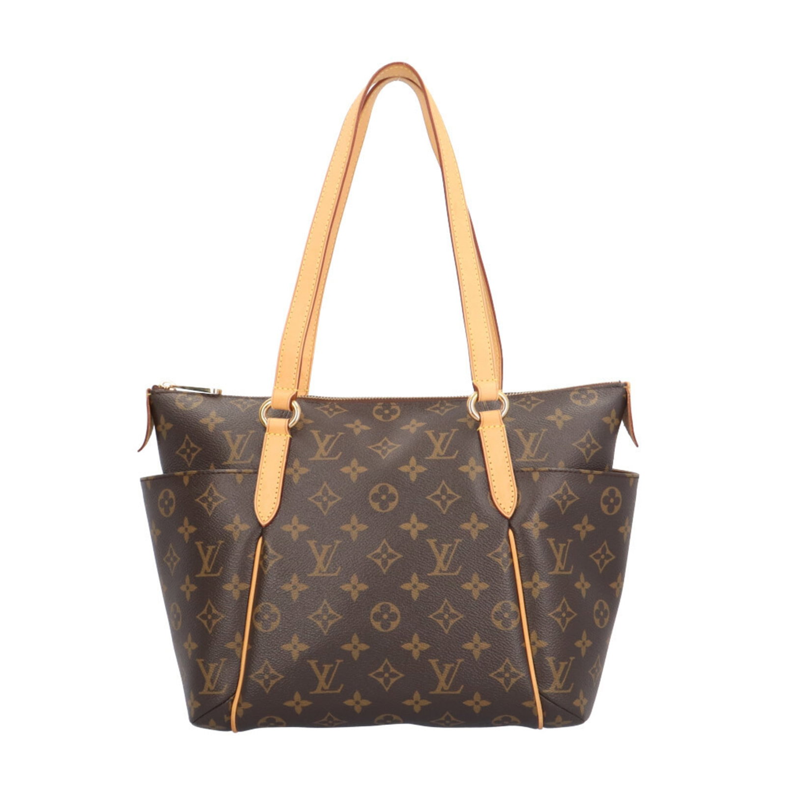Louis Vuitton tote bag monogram: Louis Vuitton tote bag monogram Brown Louis Vuitton tote bag features the iconic monogram pattern. Measuring 24cm x 28cm x 14cm, it offers a stylish and practical way to carry essentials. Made from hi