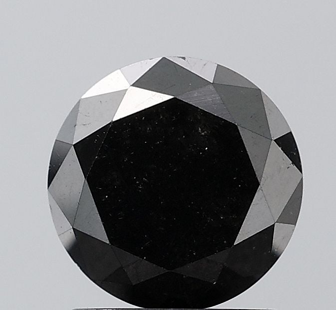 Round 1.75ct Black VVS2 - Loose Natural Diamond: Round 1.75ct Black VVS2 - Loose Natural Diamond Round 1.75ct Black VVS2 - Loose Natural Diamond, certified with EX cut, color, and polish, showcasing exceptional clarity and symmetry in a rare black