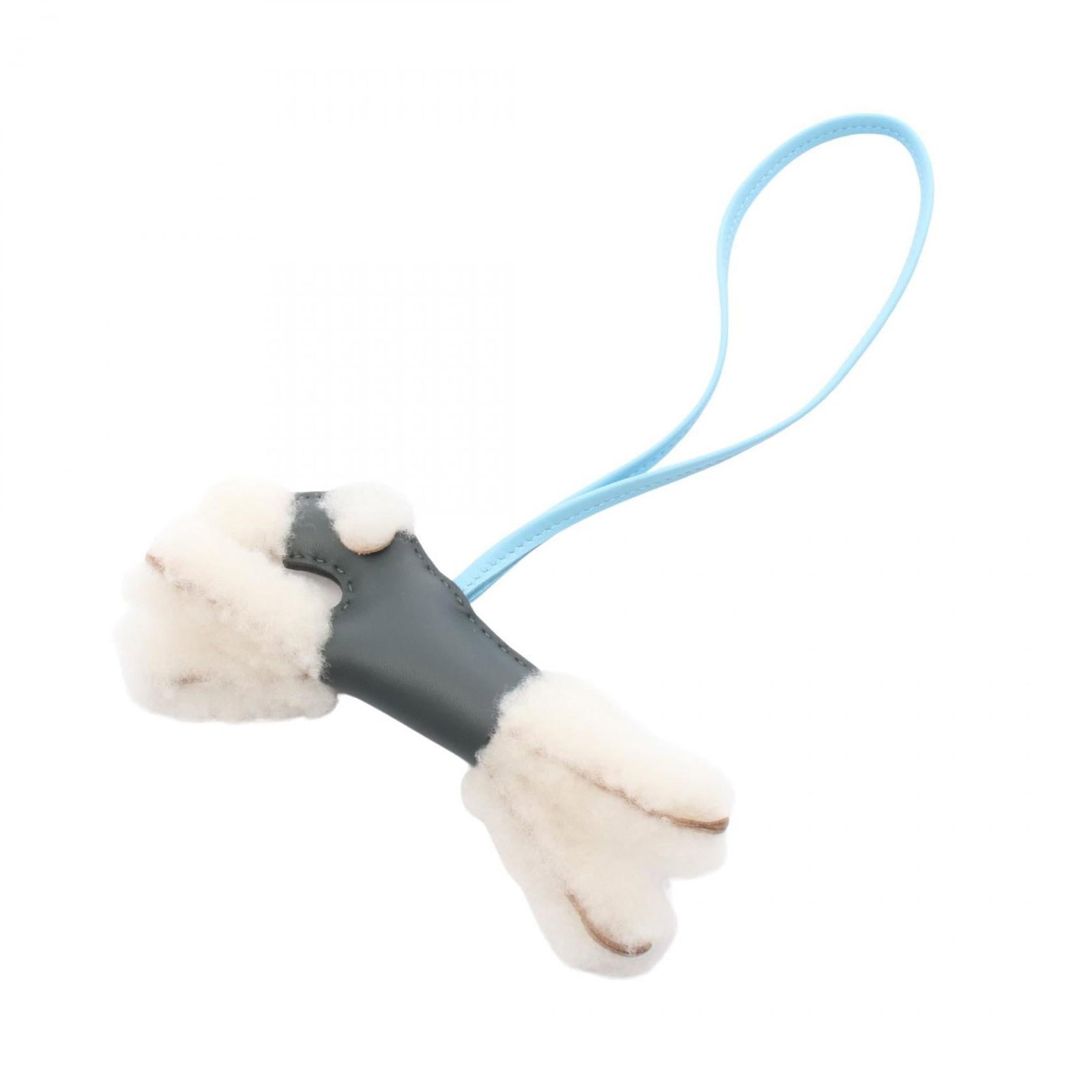 Hermes Charm Handbag Agneau: Hermes Charm Handbag Agneau The Hermes Charm Handbag Agneau features an agneau (goat) skin material, with a blue, green, and white color combination. This charming handbag charm comes in its original 