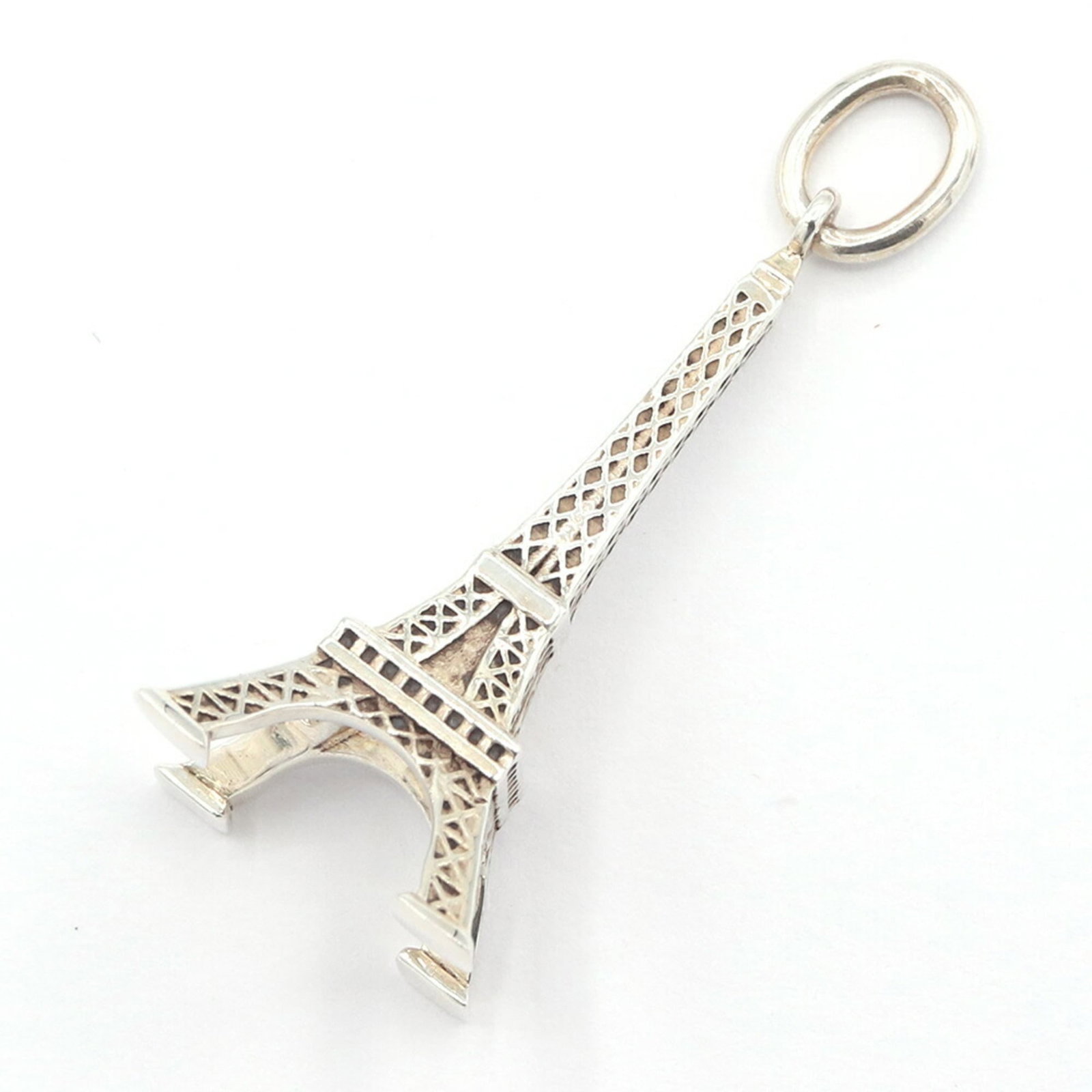 Tiffany & Co. Eiffel Tower Pendant Top Sterling Silver 925 Necklace Head Choker Women'S.: Tiffany & Co. Eiffel Tower Pendant Top Sterling Silver 925 Necklace Head Choker Women'S. Sterling silver 925 Tiffany & Co. Eiffel Tower Pendant Top Necklace Head Choker for women features a 13.4mm x