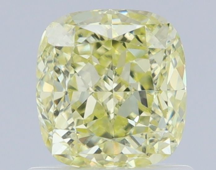 GIA Cushion Modified 1.0ct Fancy Light Yellow VVS2 - Loose Natural Diamond: GIA Cushion Modified 1.0ct Fancy Light Yellow VVS2 - Loose Natural Diamond GIA certified, this 1.0ct Fancy Light Yellow VVS2 diamond boasts exceptional clarity and polish, with EX symmetry and a GD cu