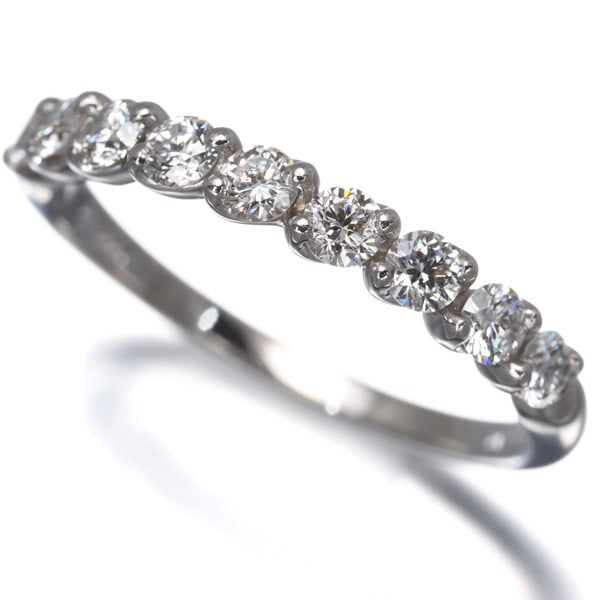 Diamond 0.50Ct Half Eternity Ring 900 Platinum (1 of 5)