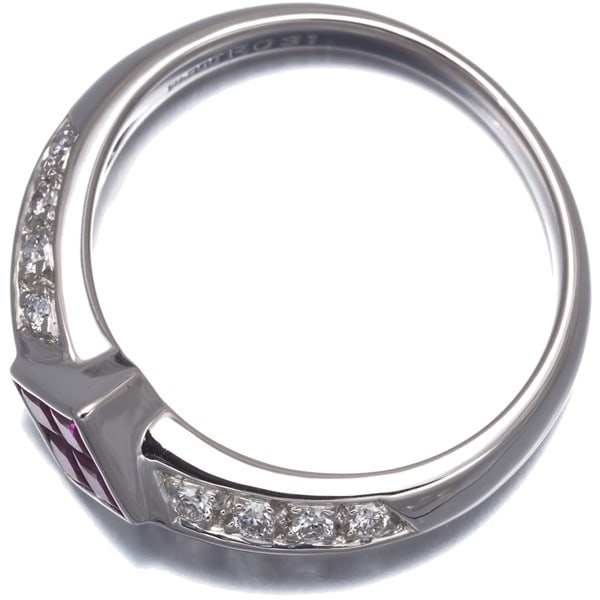 Ruby 0.31Ct Diamond 0.20Ct Ring 900 Platinum - 4