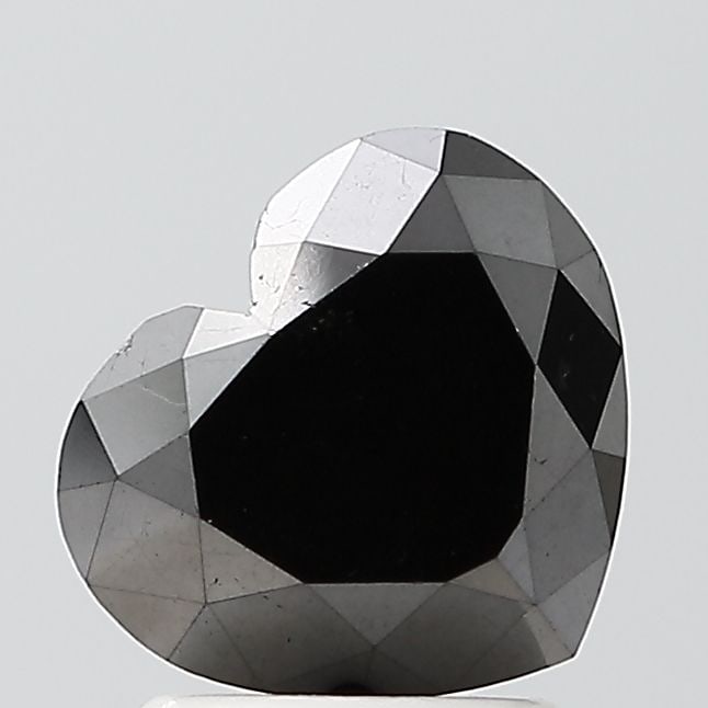 Heart 2.52ct Black VVS2 - Loose Natural Diamond: Heart 2.52ct Black VVS2 - Loose Natural Diamond The Heart diamond boasts an impressive 2.52 carats in its natural, black hue, showcasing exceptional clarity with VVS2 certification and a high polish