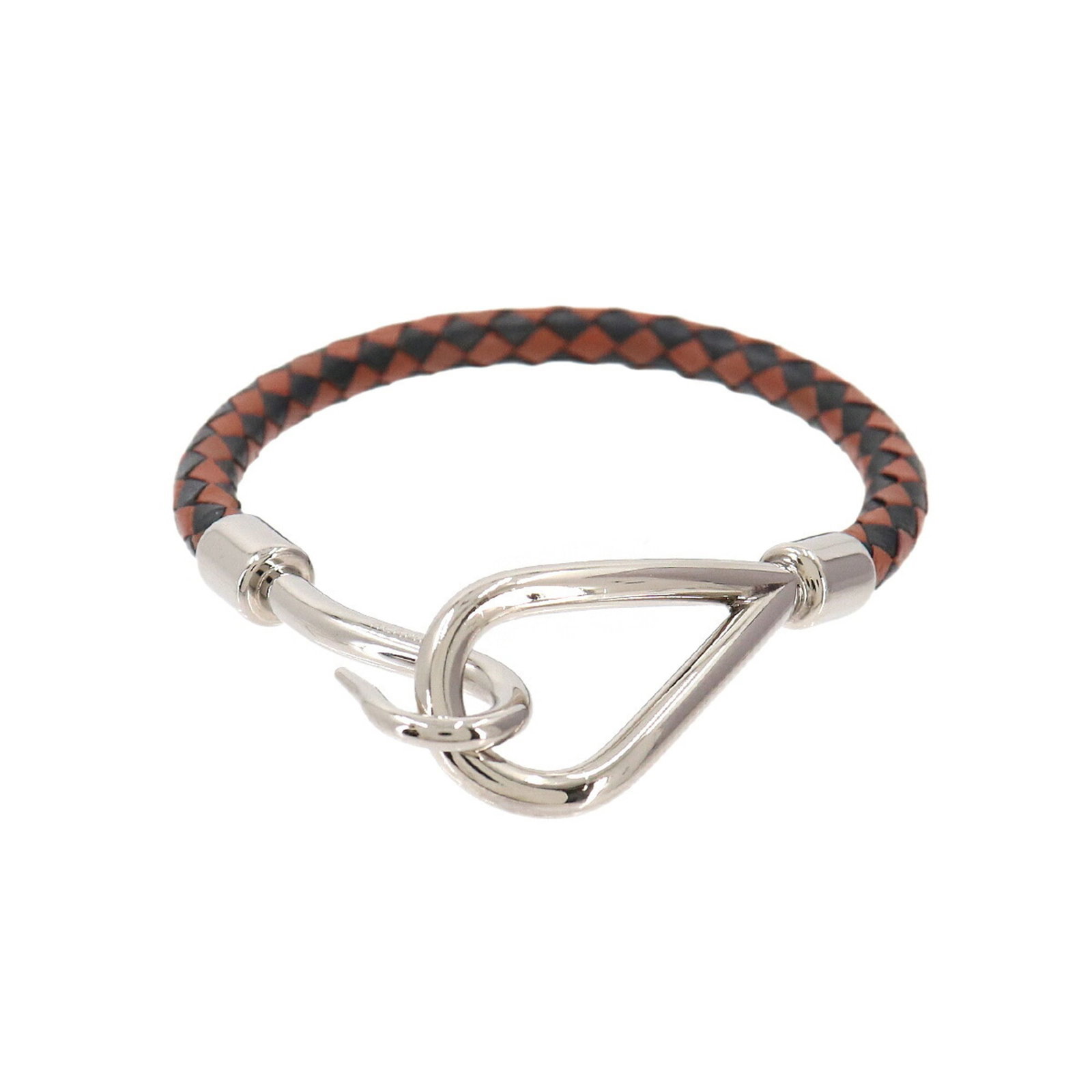 Hermes Charm Bracelet Leather: Hermes Charm Bracelet Leather Black leather charm bracelet from Hermes, available in brown and silver options. Measuring 15.5cm in length, this classic design features a timeless style that suits both