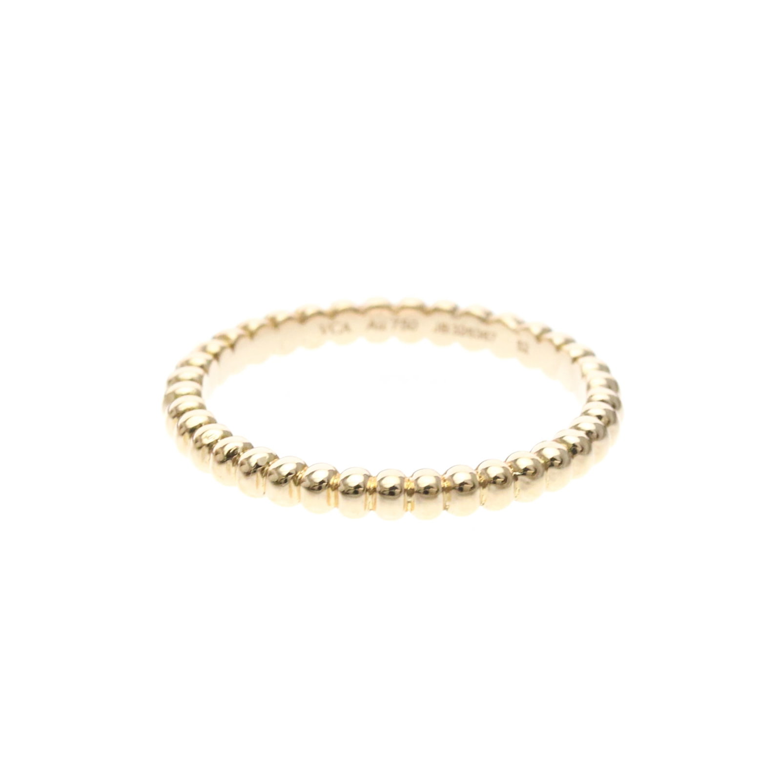 Pink Gold Van Arpels Ring Band 18K: Pink Gold Van Arpels Ring Band 18K Pink gold Van Cleef & Arpels Perles Small Ring Band, crafted from 18K pink gold, adds a touch of elegance to any outfit with its slender 2.1mm width and delicate wei