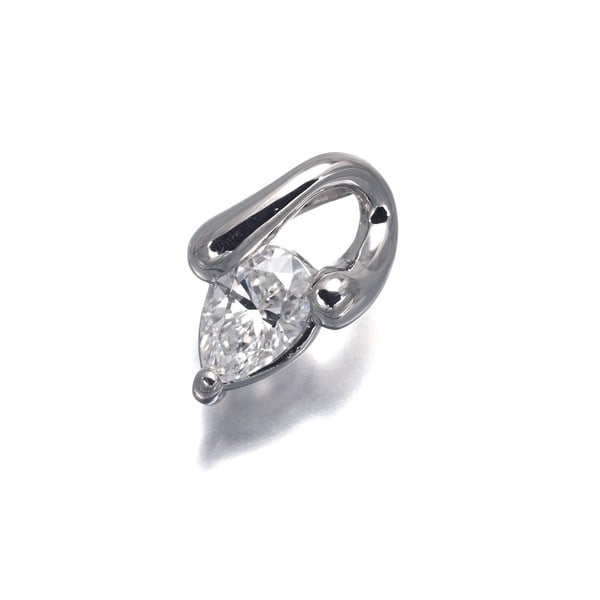 Tasaki Pendant Diamond 0.32Ct Pear-Shaped Solitaire 900 Platinum: Tasaki Pendant Diamond 0.32Ct Pear-Shaped Solitaire 900 Platinum 900 Platinum Pendant features a stunning 0.32ct pear-shaped diamond solitaire, expertly crafted in platinum metal with a design size of