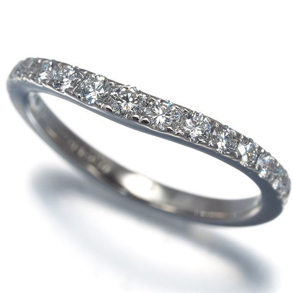 Mikimoto Ring Diamond 0.29Ct Vline Wave Half Eternity Us5 950 Platinum: Mikimoto Ring Diamond 0.29Ct Vline Wave Half Eternity Us5 950 Platinum 0.29ct Mikimoto Ring Diamond Vline Wave Half Eternity in 950 Platinum - A stunning platinum ring featuring a natural diamond with
