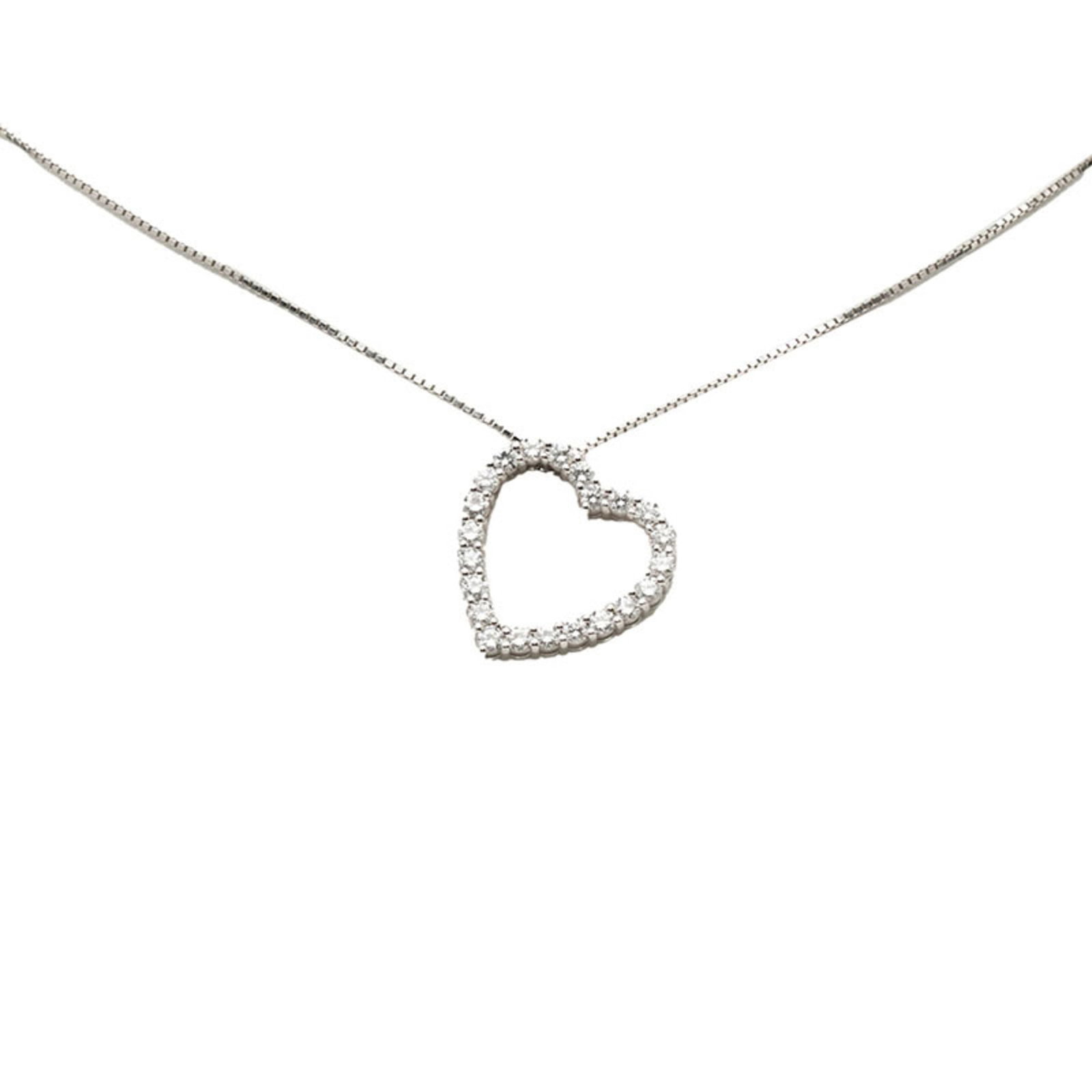 Heart Motif Diamond Pendant Necklace Gold Gucci In 18K Women: Heart Motif Diamond Pendant Necklace Gold Gucci In 18K Women White gold (18K) pendant necklace featuring a diamond, set in a stylish Gucci design. The necklace boasts a sleek 41.5 cm circumference and
