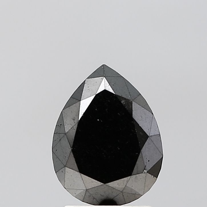 Pear 1.49ct Black VVS2 - Loose Natural Diamond: Pear 1.49ct Black VVS2 - Loose Natural Diamond 1.49ct Black VVS2 - A rare and exceptional natural diamond, showcasing its striking black color and high level of clarity in a loose, untreated state. Th
