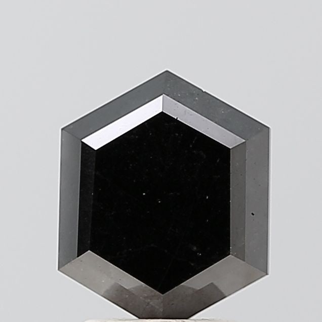 Hexagonal 2.61ct Black VVS2 - Loose Natural Diamond: Hexagonal 2.61ct Black VVS2 - Loose Natural Diamond 2.61ct black diamond with exceptional clarity and polish, boasting an EX symmetry and EX polish. This loose natural diamond features a striking