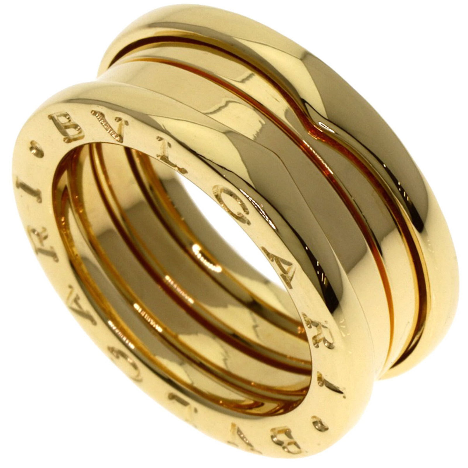 Bvlgari Band Ring Yellow Gold (18K): Bvlgari Band Ring Yellow Gold (18K) Yellow gold (18K) band ring from Bvlgari, featuring the iconic brand style. This women's ring measures 49 US and a size 5, crafted in 18K yellow gold for a