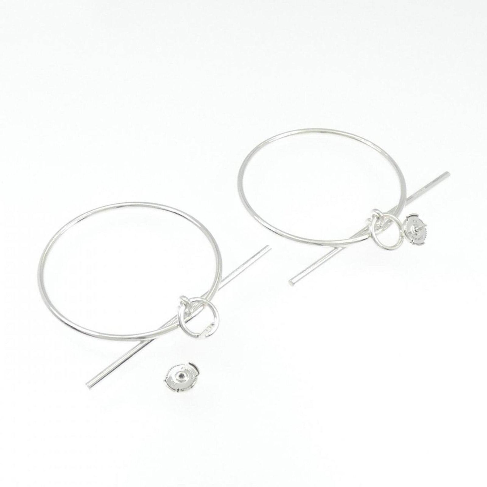 Hermes Stud Silver 925 Earrings - 3